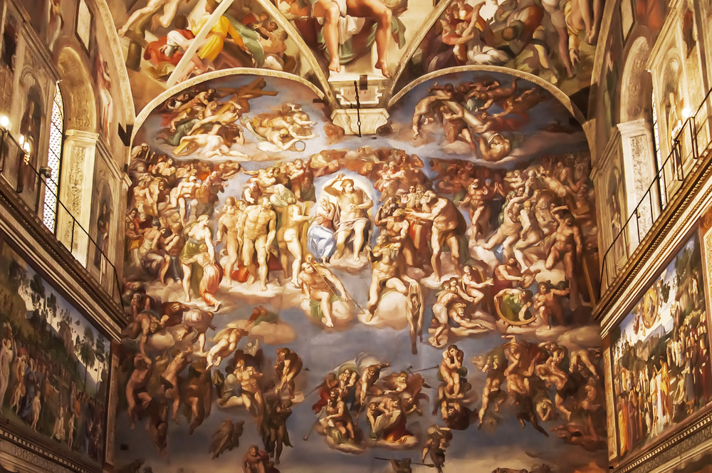 the magnificent Universla Judgement inside the Sistine Chapel 